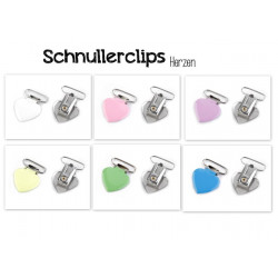 Hosenträgerclips Schnullerclips Herzen